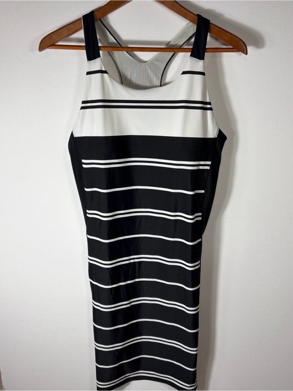Athleta Black & White Striped Colorblock Women’s Tank Dress XS